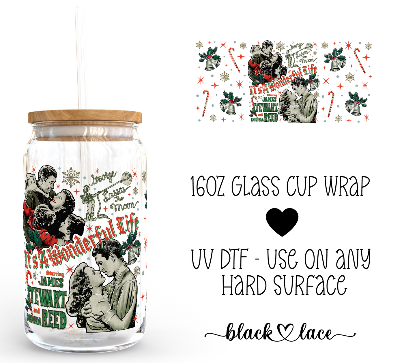 Its a wonderful life ~ 16oz cup wrap