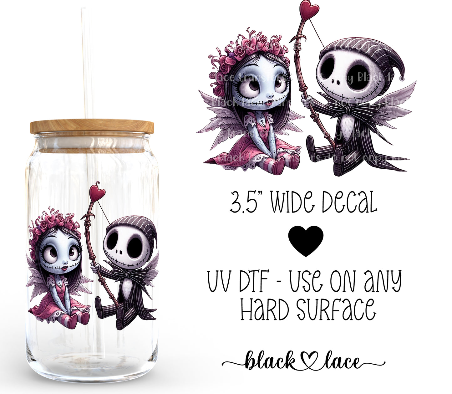 Jack & Sally Love ~ Decal