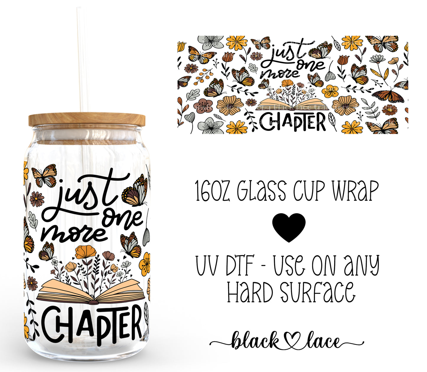 Just one more chapter ~16oz cup wrap