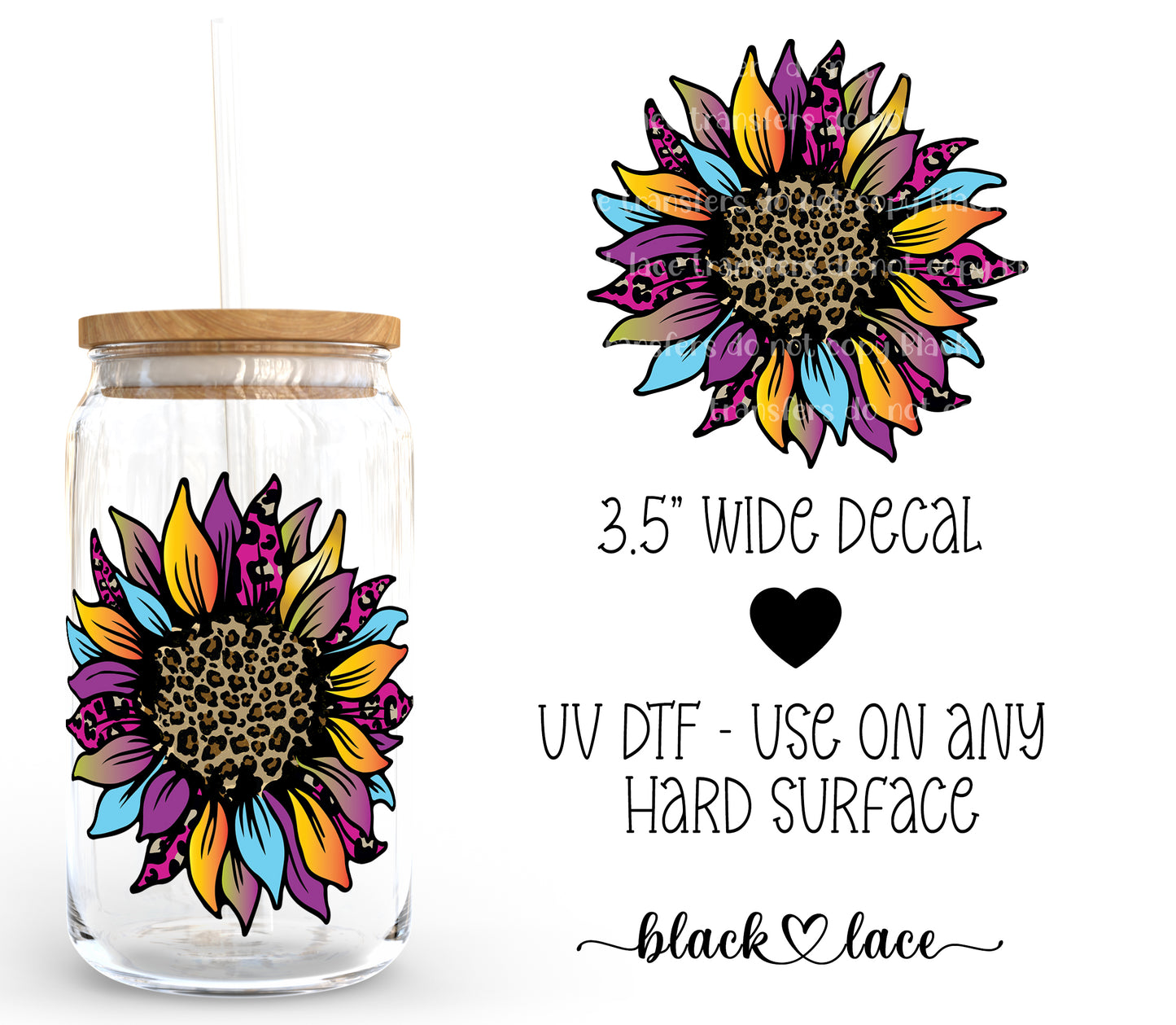 Leopard Sunflower ~ Decal