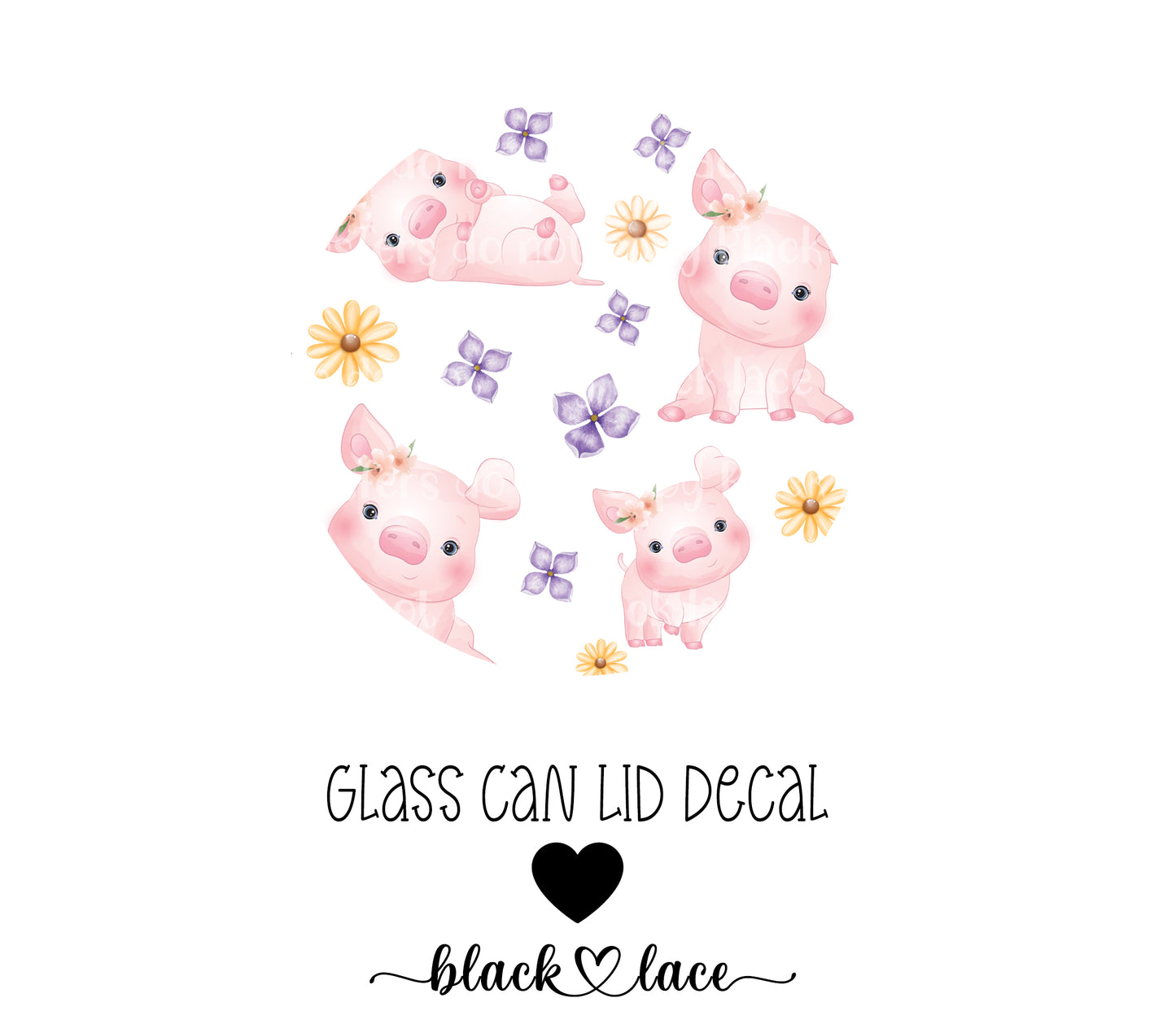 Little Piggy ~ Lid Decal