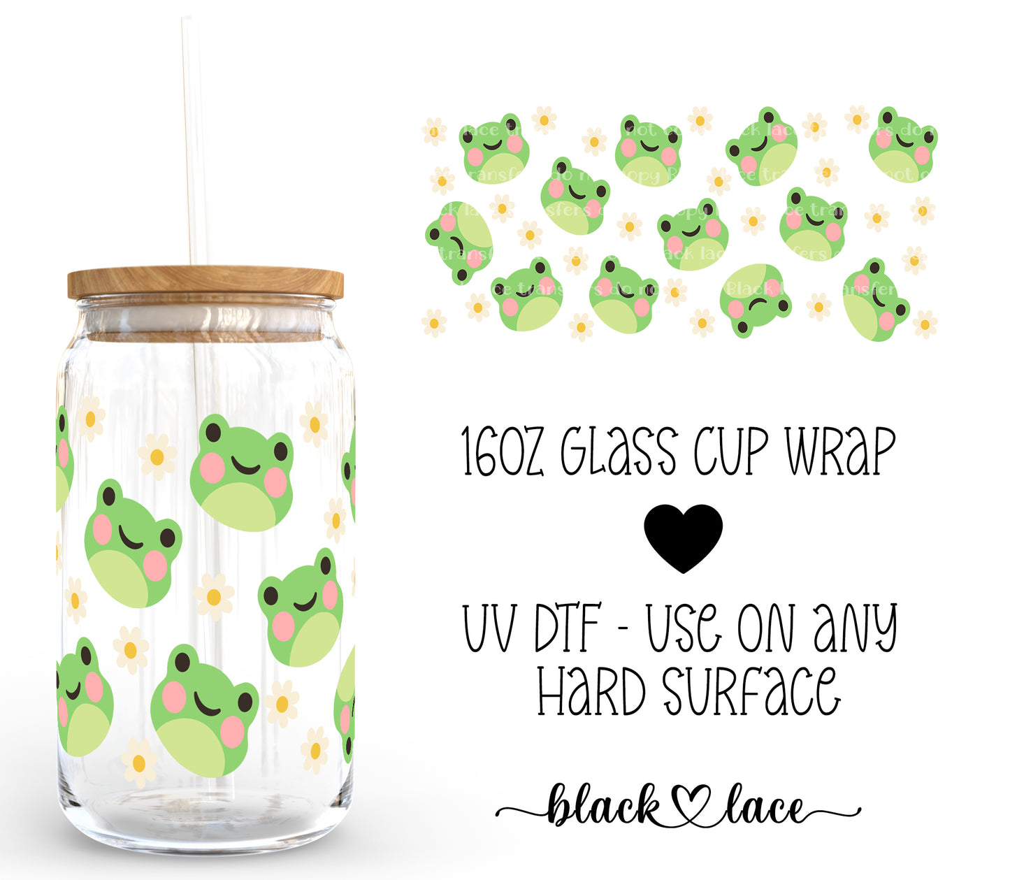 Little Froggy ~ 16oz cup wrap