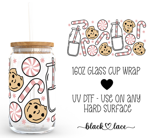 Milk and cookies pink ~ 16oz cup wrap