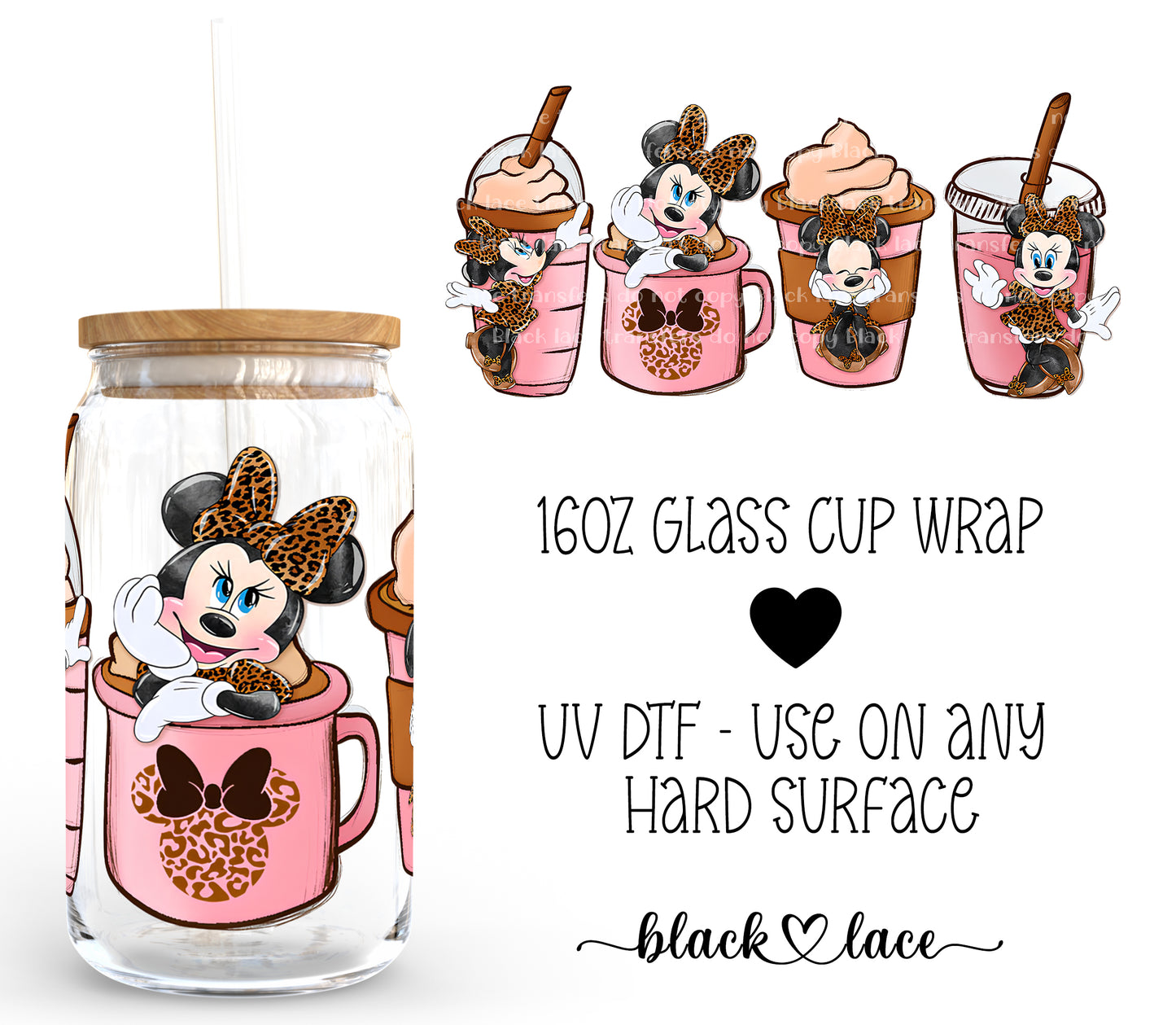 Mouse Coffee ~ 16oz cup wrap