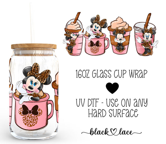 Mouse Coffee ~ 16oz cup wrap