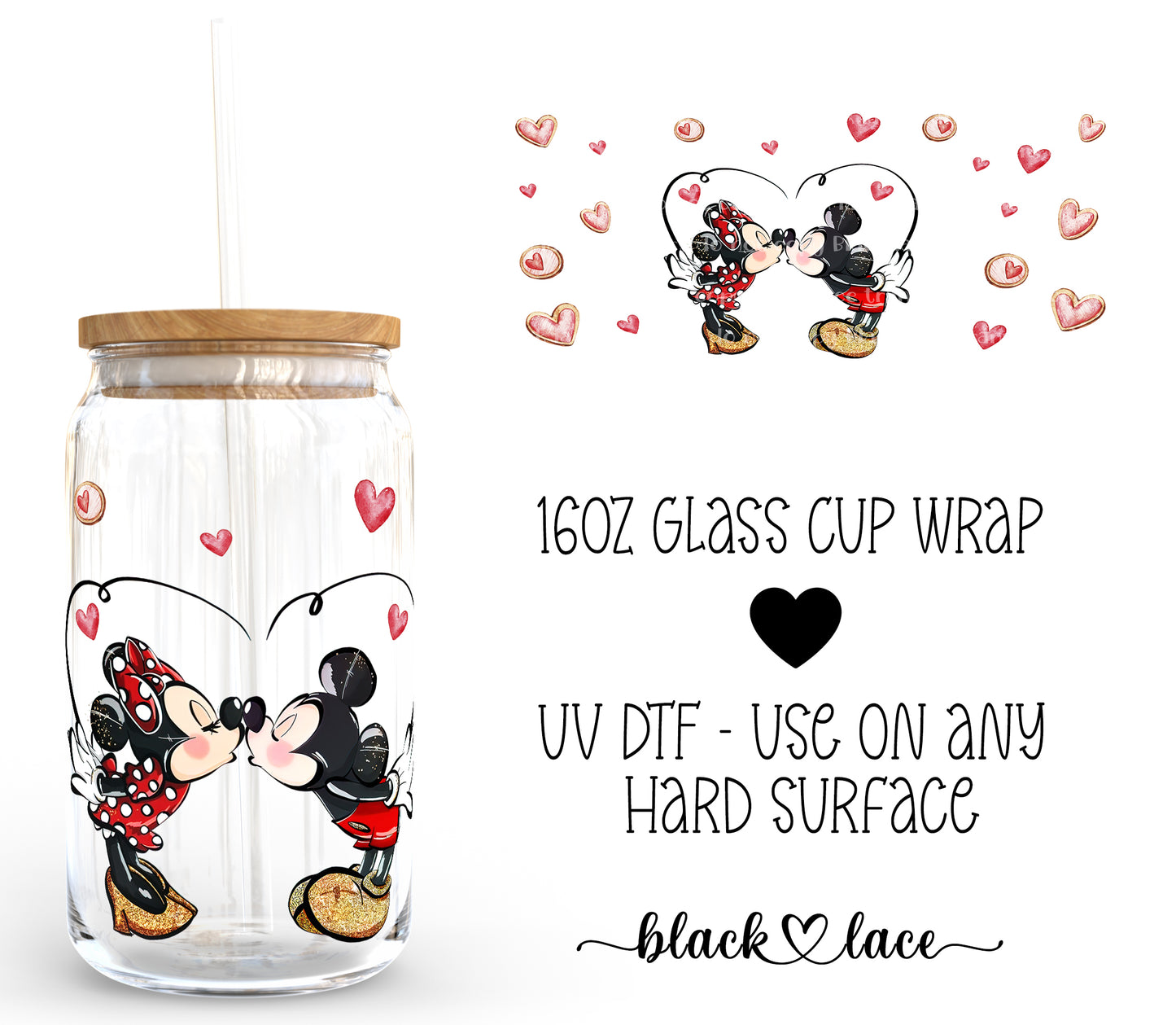 Mouse Love ~16oz cup wrap