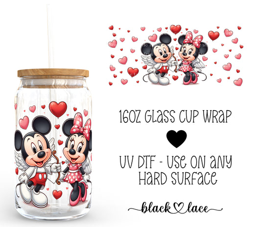 Mouse Cupid Love ~16oz cup wrap