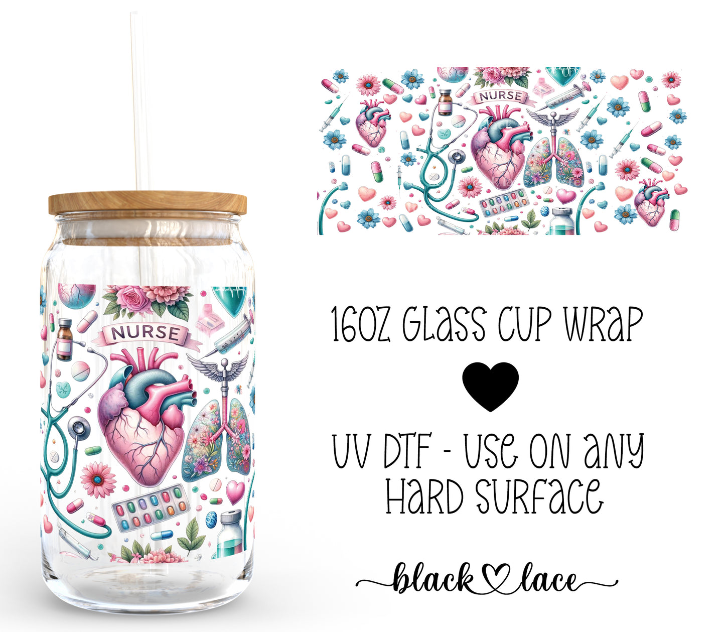 Nurse ~ 16oz cup wrap