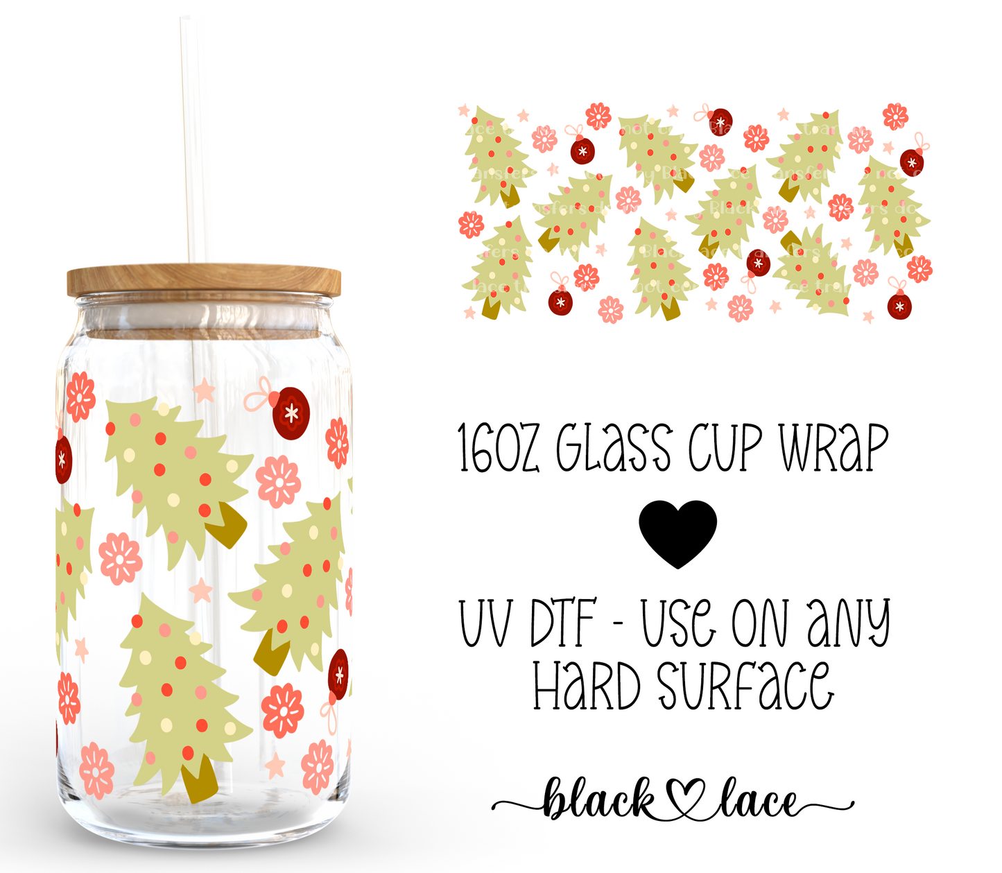 Oh Christmas Tree ~ 16oz cup wrap