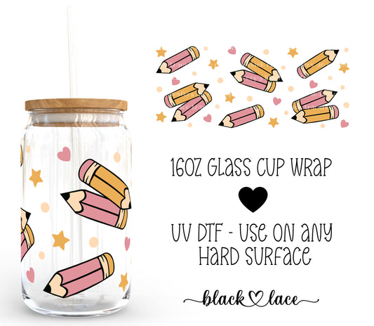 Pencils ~16oz cup wrap