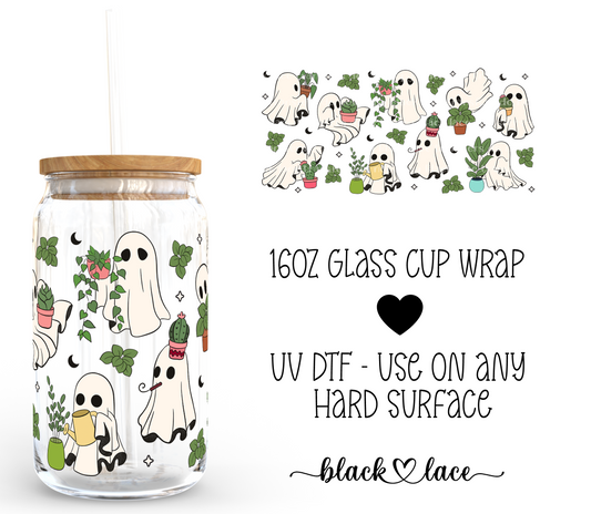 Plant Ghostie ~ 16oz cup wrap