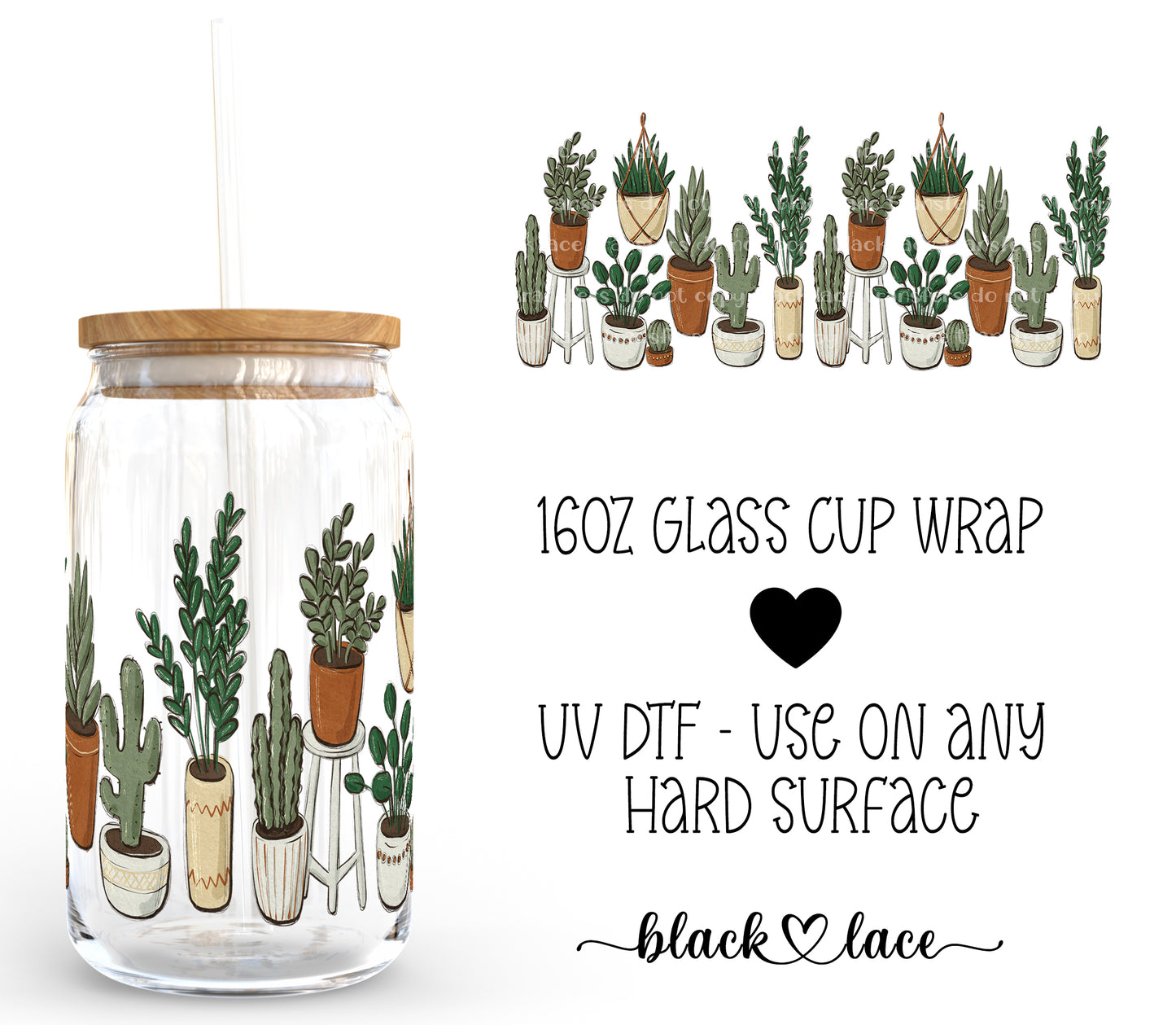 Plants ~ 16oz cup wrap