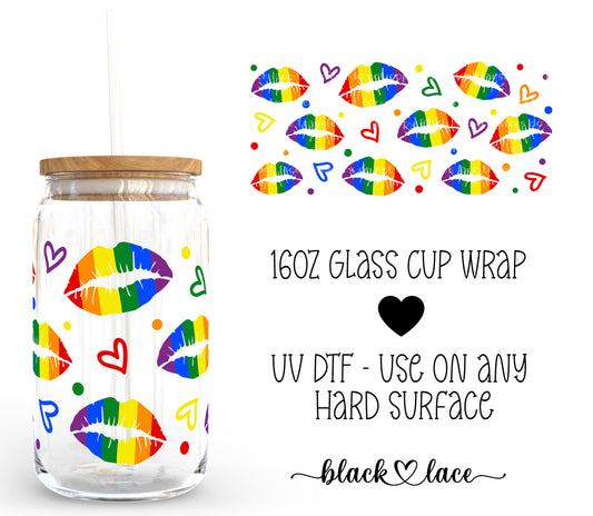 Pride Lips ~ 16oz cup wrap