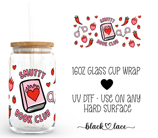 Smutty Book Club ~ 16oz cup wrap