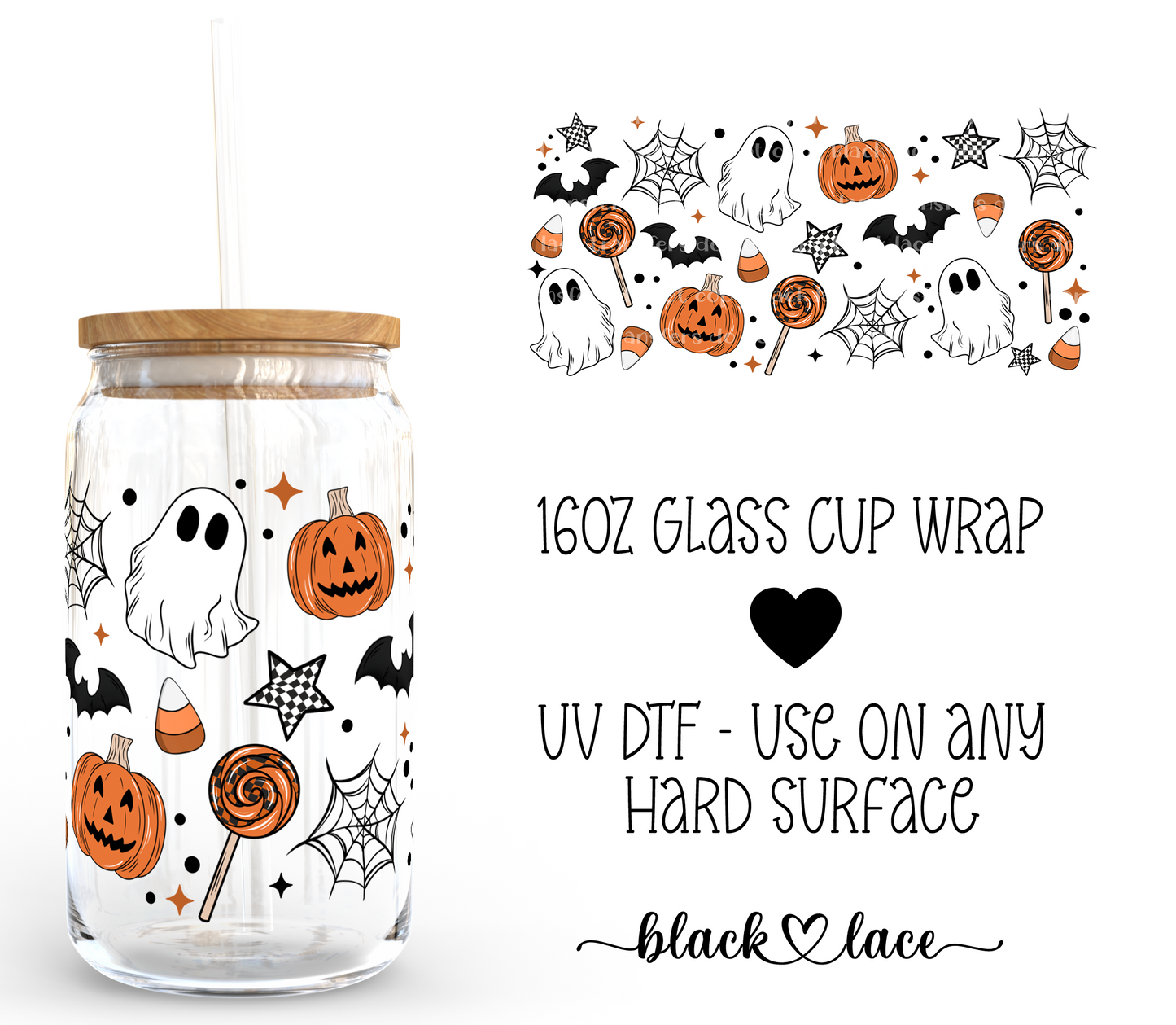 Spooky Things ~ 16oz cup wrap