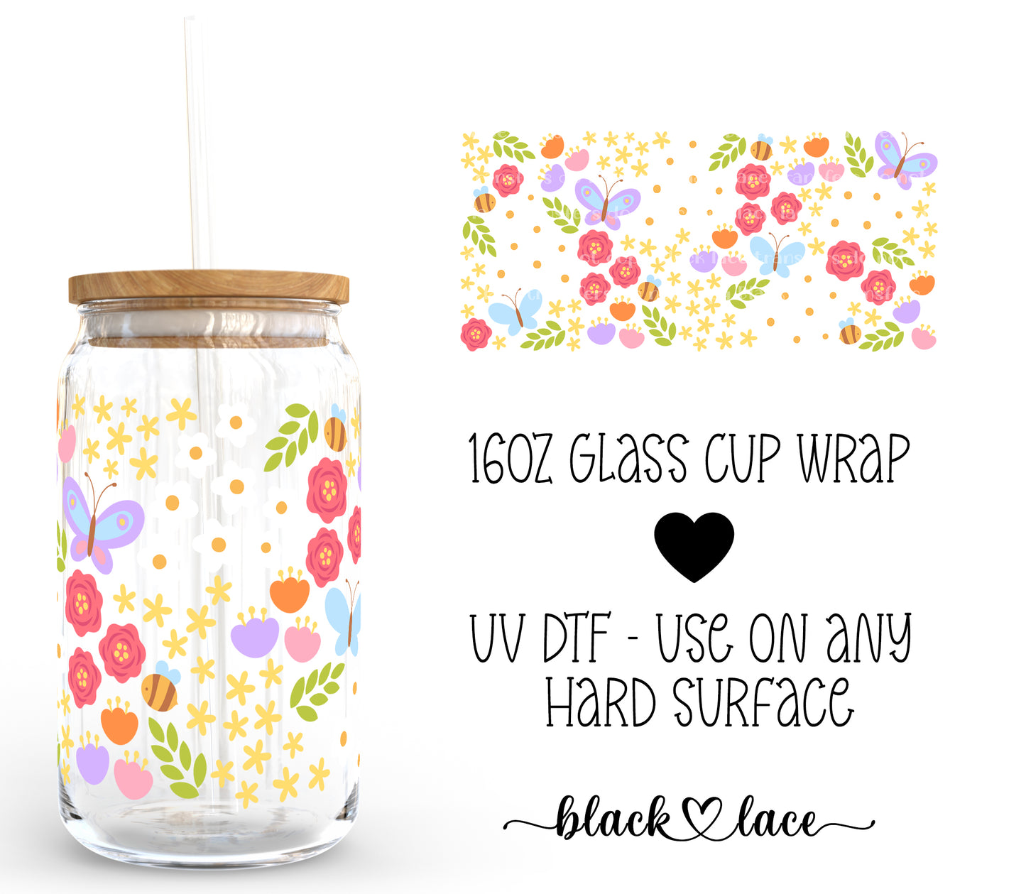 Spring Beauty ~ 16oz cup wrap