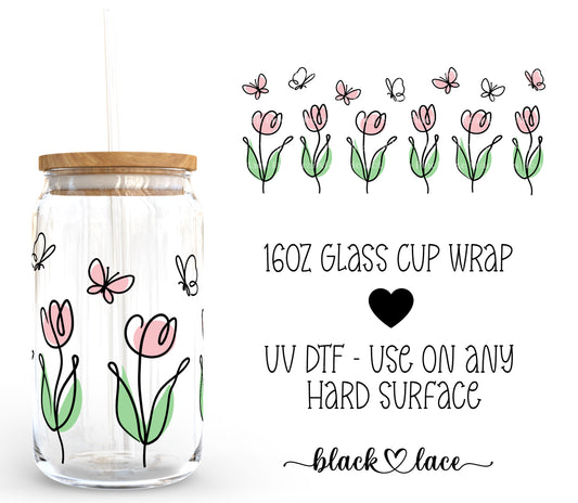 Spring Tulips ~16oz cup wrap