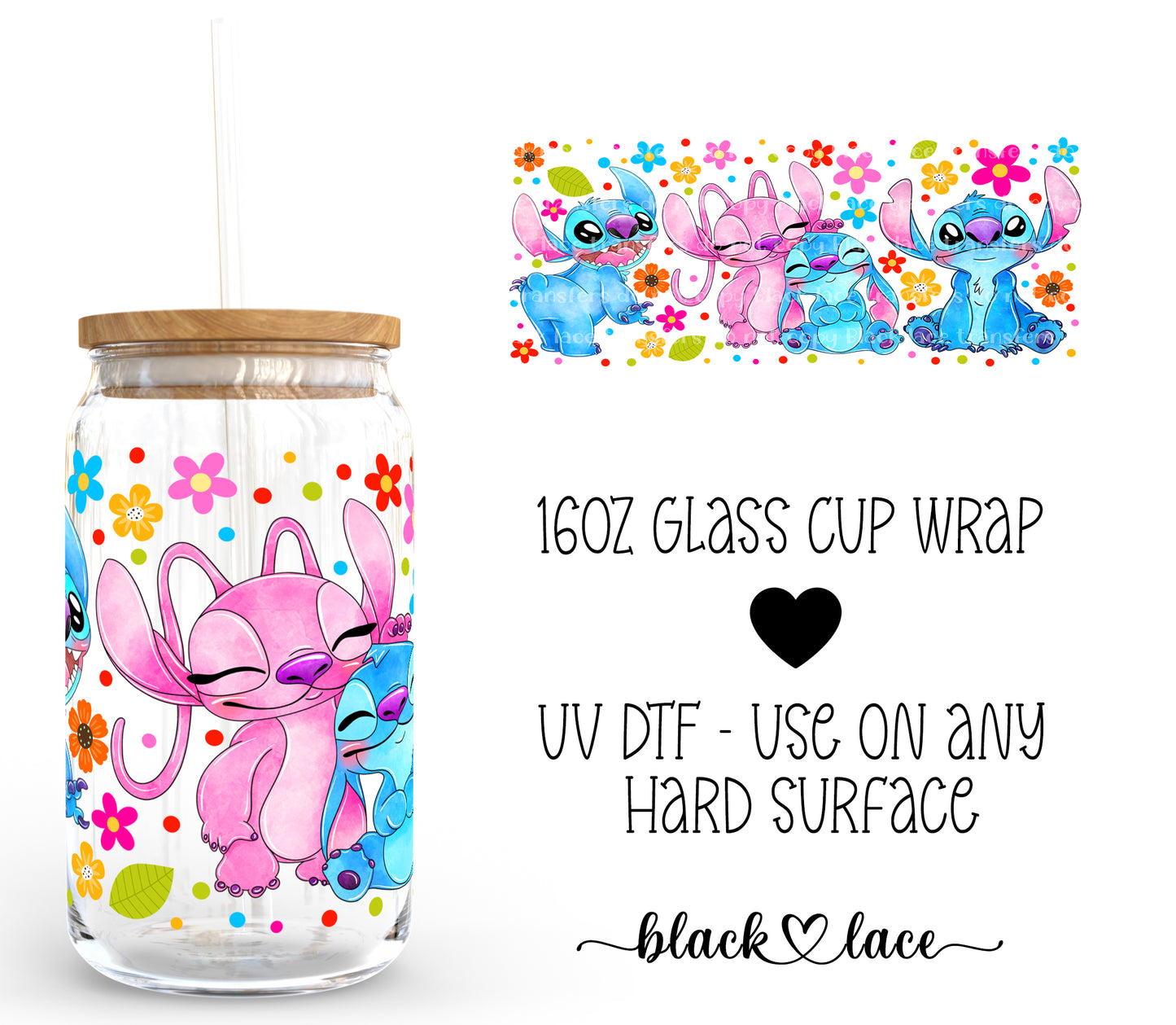 Stitch Love ~ 16oz cup wrap