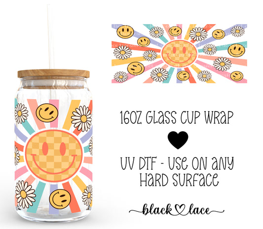 Summer smiles ~ 16oz cup wrap