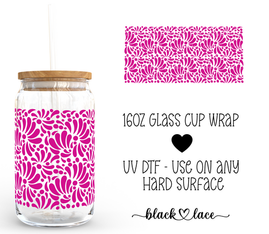 Talavera Fuchsia ~ 16oz cup wrap