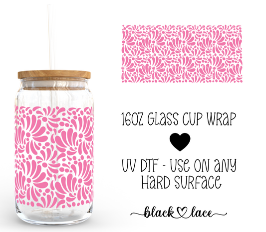 Talavera Pink ~ 16oz cup wrap