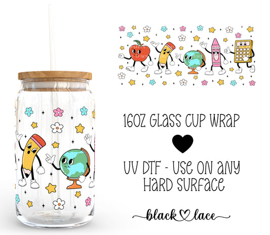 Teacher Characters ~ 16oz cup wrap