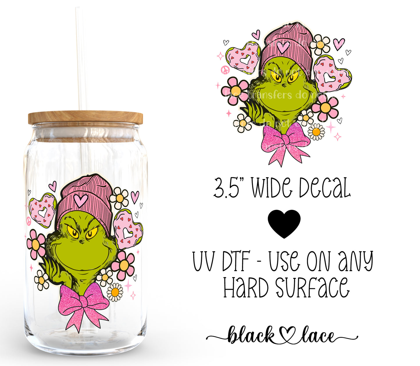 Valentines Grinch ~ Decal