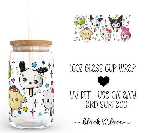 Popsicles Sanrio ~ 16oz cup wrap