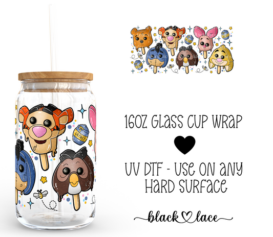 Popsicles Pooh ~ 16oz cup wrap