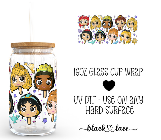 Popsicles Princess ~ 16oz cup wrap