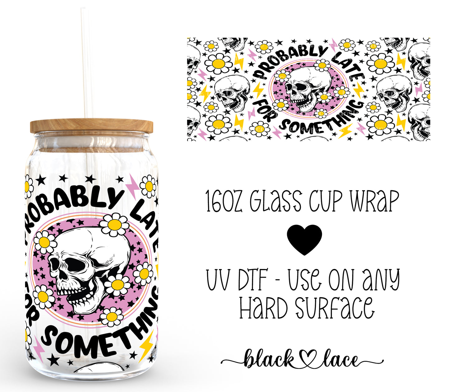 Probably late for something ~ 16oz cup wrap