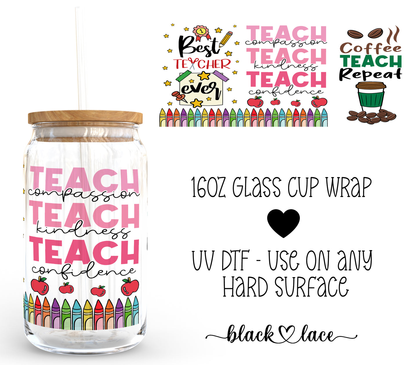 Teacher ~16oz cup wrap