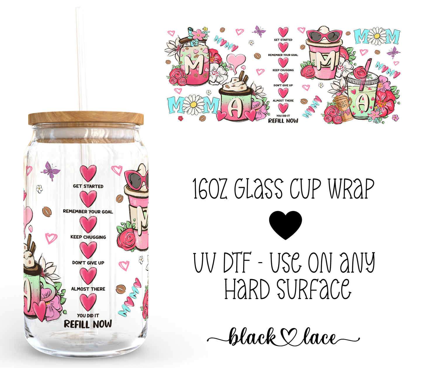 Mama Coffee Counter ~16oz cup wrap