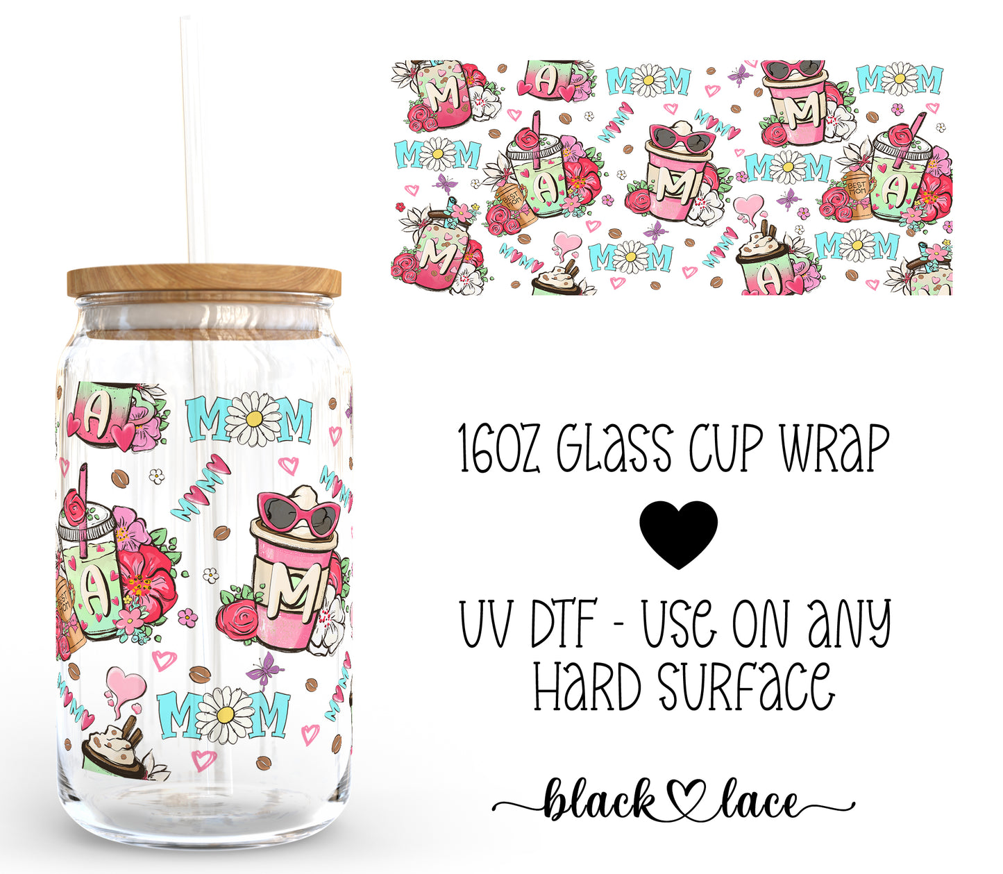 Mama Coffee ~16oz cup wrap