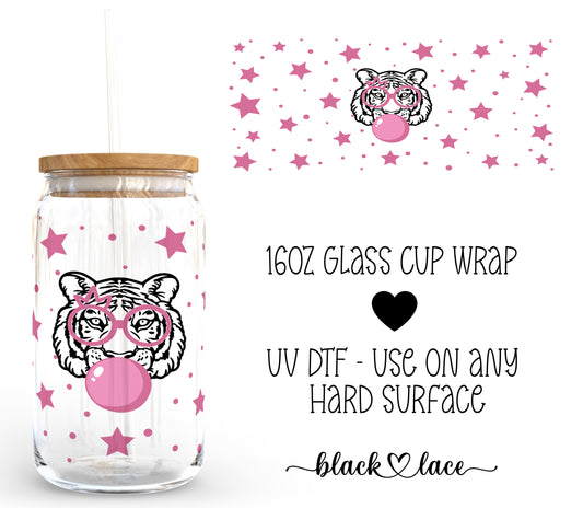 Tiger Bubblegum ~16oz cup wrap