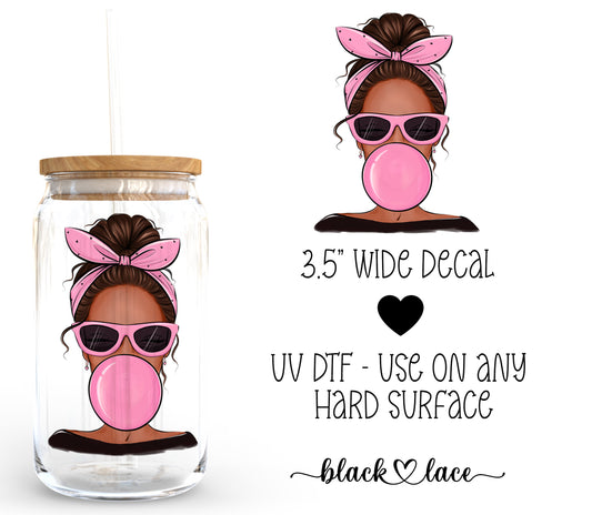 Bubble Gum Black Hair ~ Decal