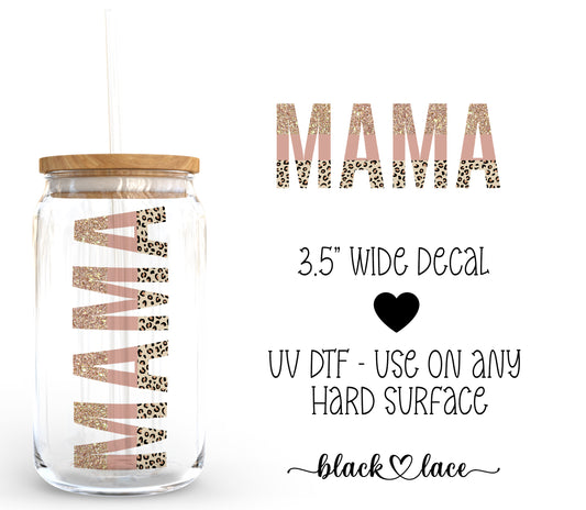 MAMA Glitter Leopard ~ Decal