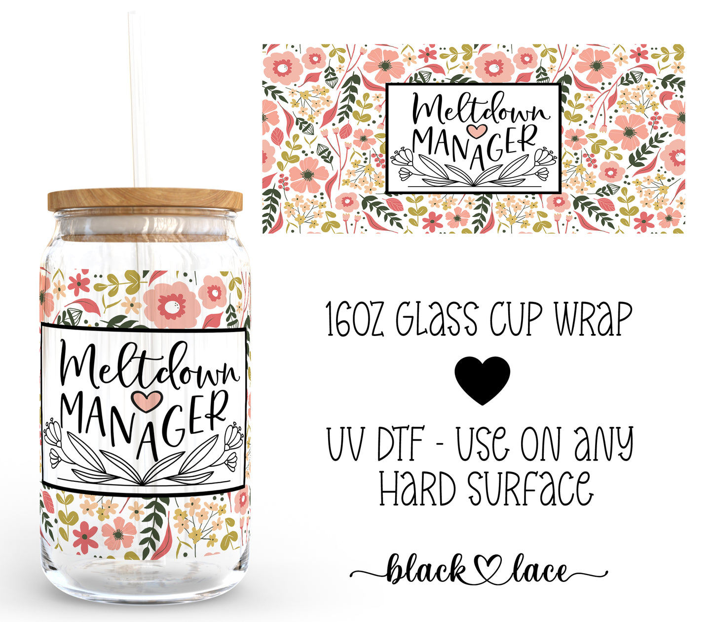 Meltdown Manager ~16oz cup wrap