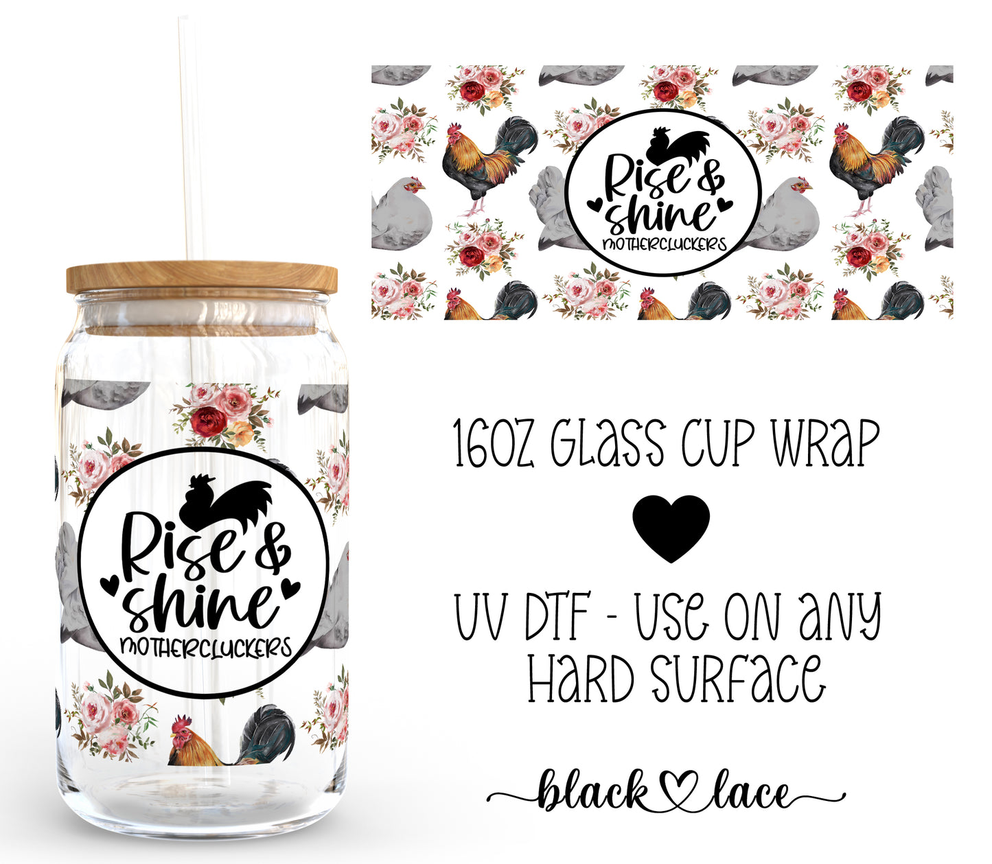 Rise and Shine ~16oz cup wrap