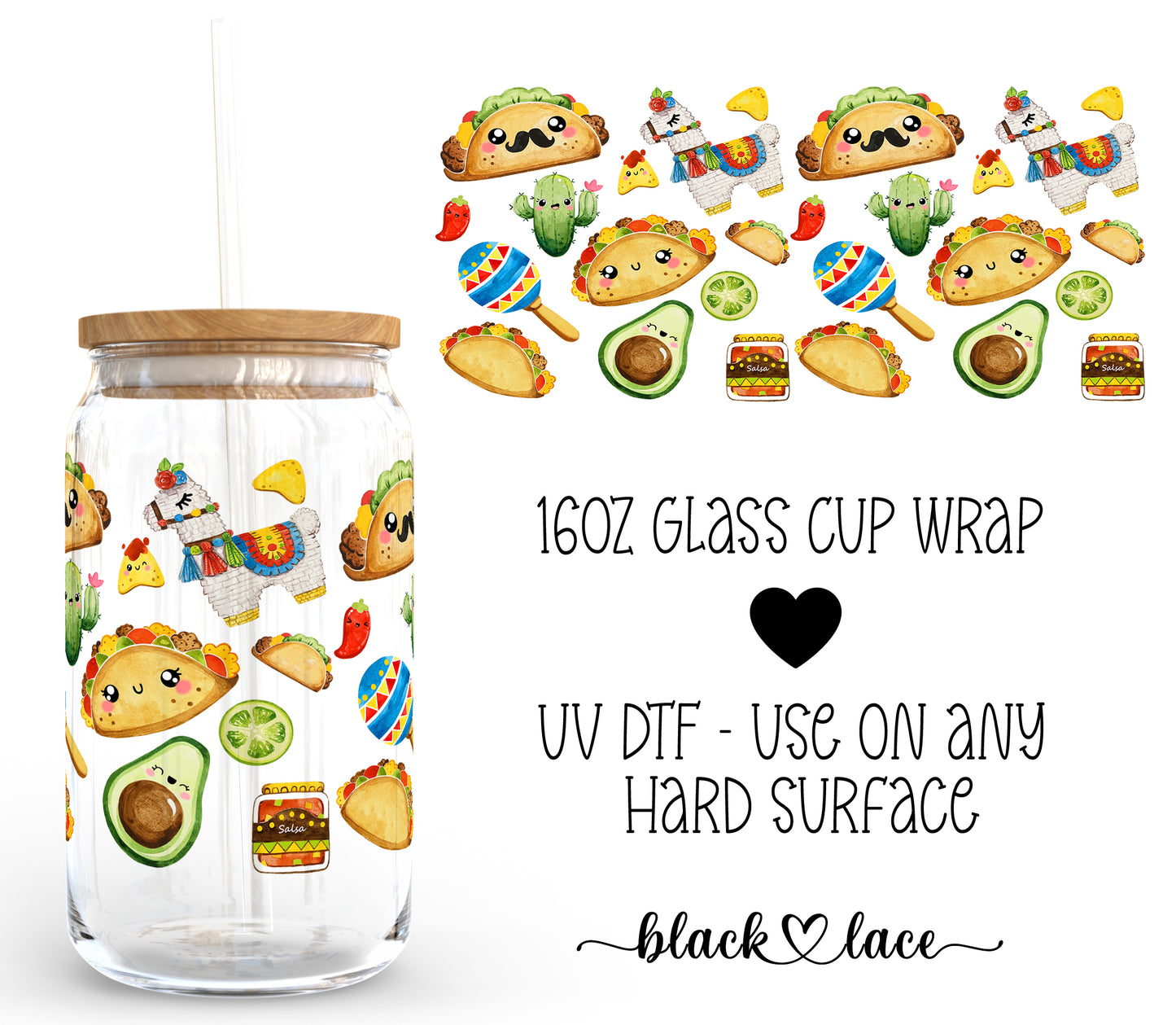 Tacos ~16oz cup wrap